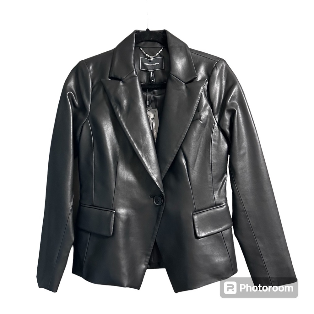 BCBG Maxazria Vegan Leather Jacket Blazer (XS, NWT)